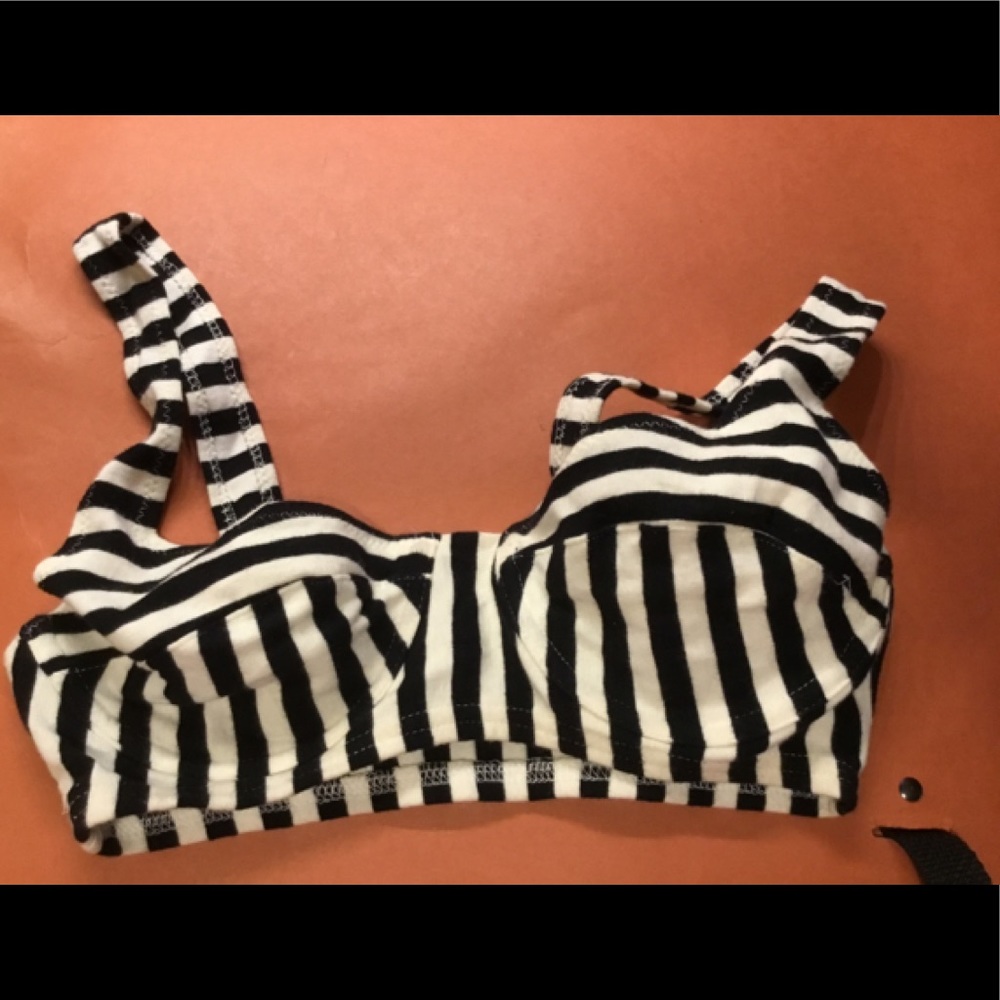 Bandeau top, cute stripes, S
